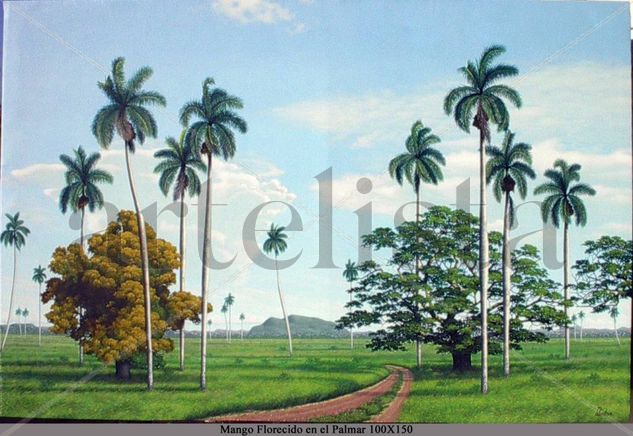 ´´mango florecido en el palmar´´ Oil Canvas Landscaping