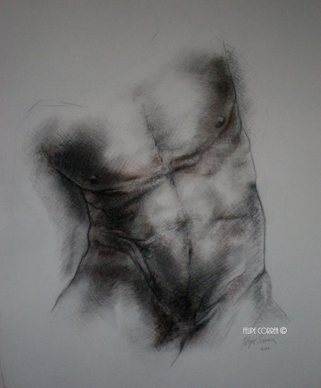 Ares Mixed media Paper Nude Paintings