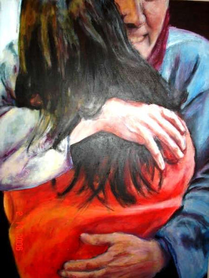 el abrazo Acrílico Tabla Retrato