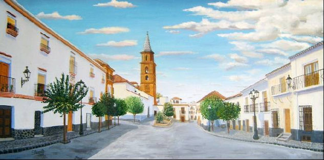 Plaza de Fondon Óleo Lienzo