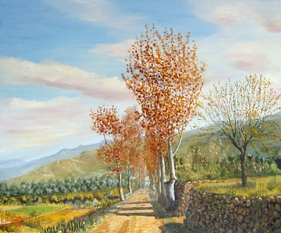 Paisaje otoñal Oil Canvas