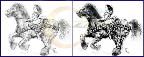 Nuesha and Horse