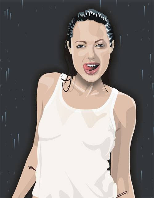 Angelina. Retrato en vector
