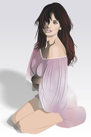 Penelope Cruz. Retrato en vector 