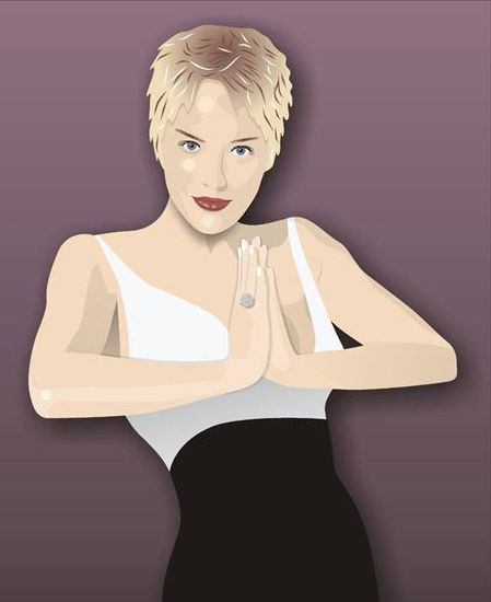 Sharon Stone. Retrato en vector 