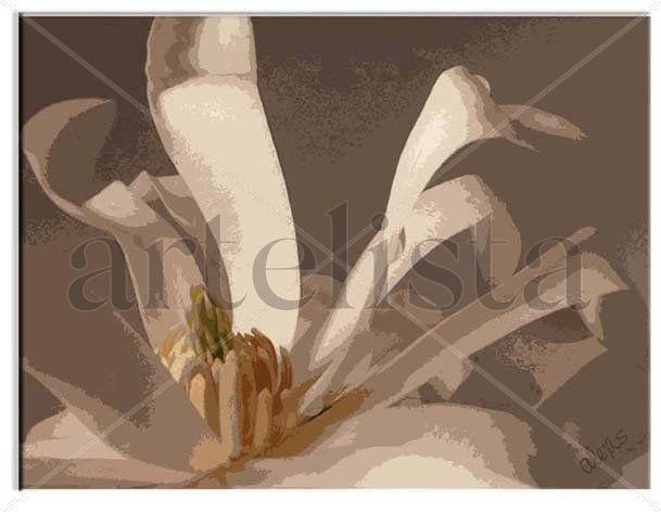 MAGNOLIA I Acrylic Canvas Floral Painting