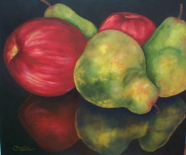 Peras y Manzanas Oil Canvas Still Life Paintings