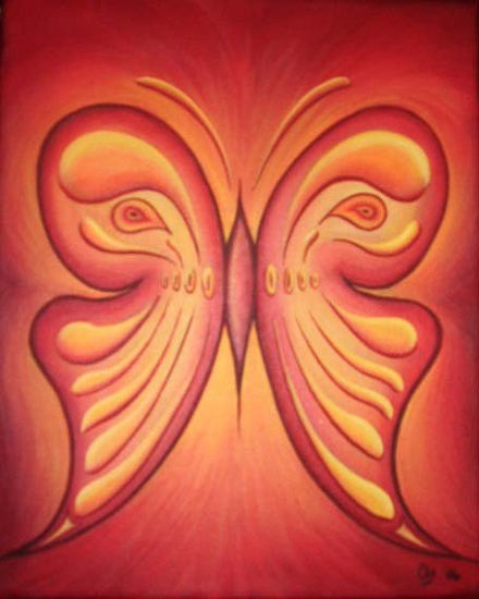 Orange Butterfly Acrylic Canvas Others