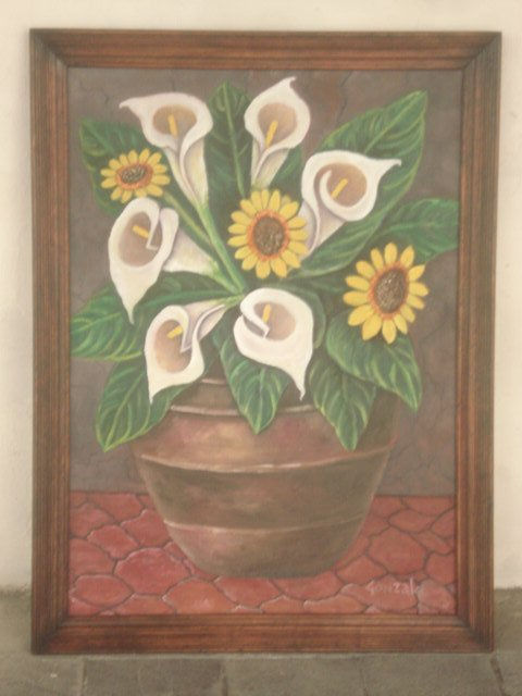 girasoles con alcatraces.