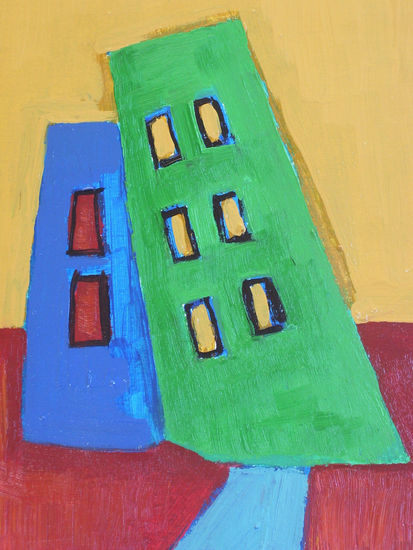 urbe a color Oil Canvas Landscaping