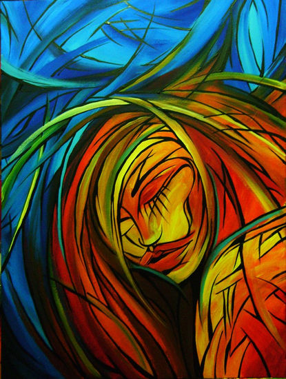 Mujer de Fuego Acrylic Canvas Landscaping