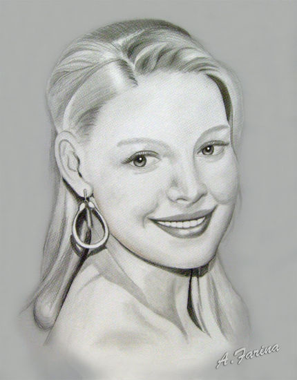 Retrato de Scarlett Johansson Lápiz