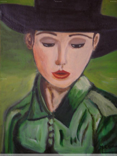 Elegancia innnata Oil Canvas Portrait