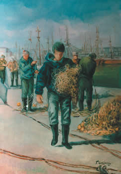 El Joven Pescador Oil Canvas