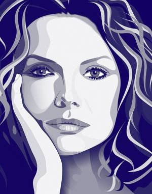 Michel Pfeiffer. Retrato en vector 