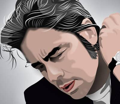 Benicio del Toro. Retrato en vector 