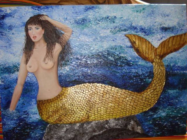 La chica del mar Oil Canvas Figure Painting