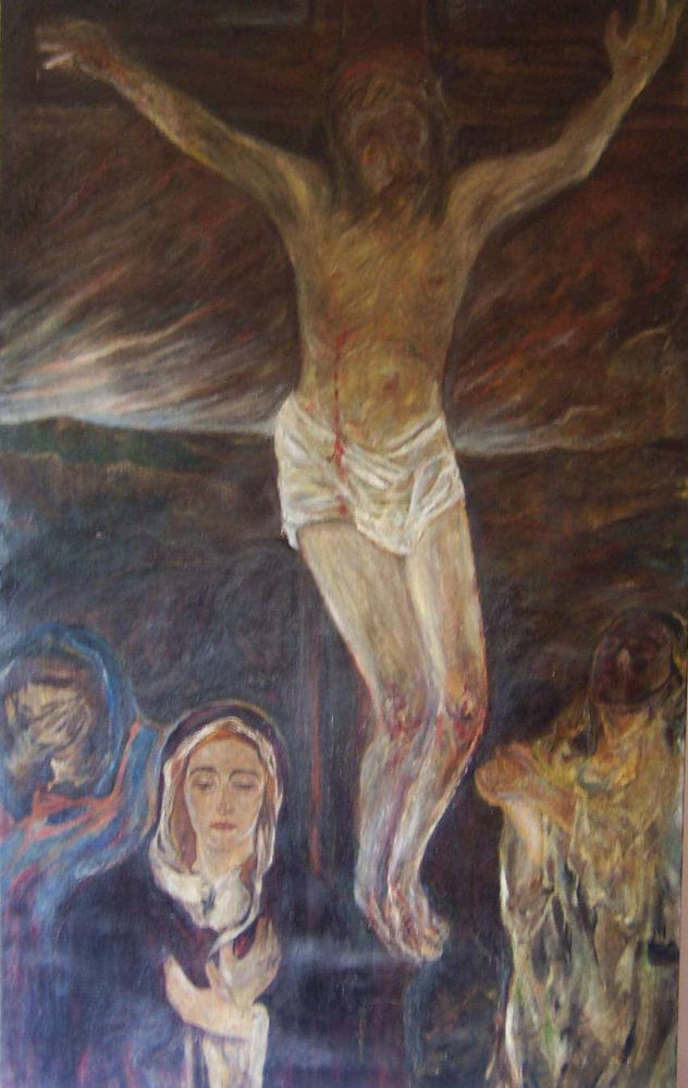 CRUSIFICCION OBRA DEL MAESTRO ""LEON MUÑIZ""