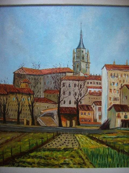 PAISAJE URBANO (Vitoria) Oil Canvas Landscaping