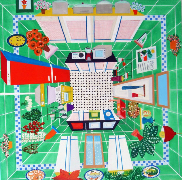 La cocina de mi casa siempre está limpita