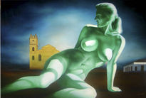 Desnudo con iglesia...