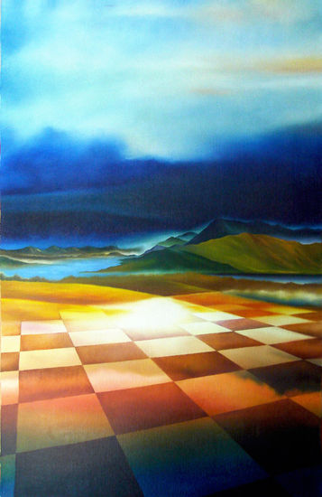 PAISAJE AJEDREZADO Oil Canvas Landscaping