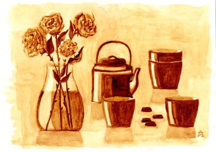 Flores y cafe