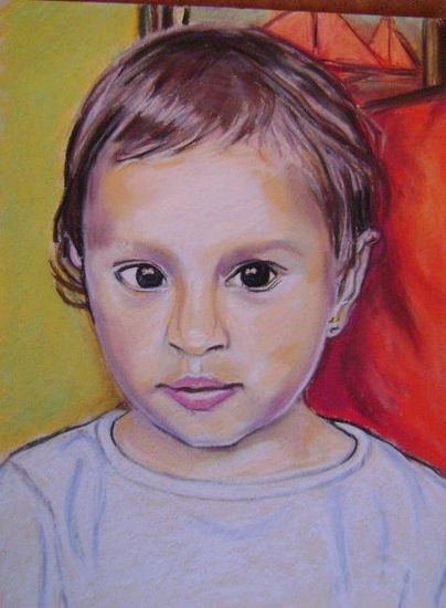 Noha. Pastel Paper Portrait