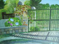 la entrada al jardin