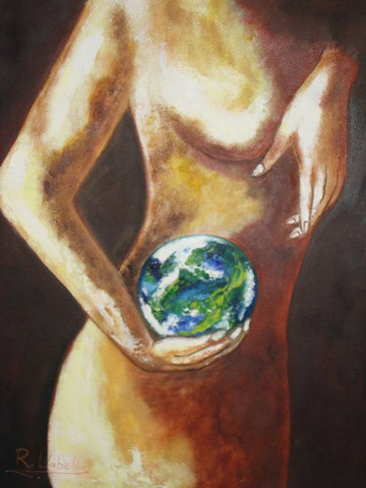 El mundo en tus manos Oil Canvas Nude Paintings