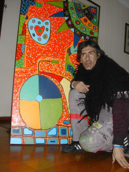 moi,et mon dernier tableaux,2009 