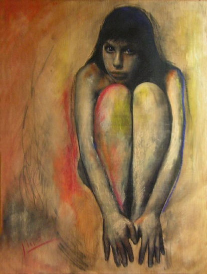 Autoproyección VII Mixed media Panel Nude Paintings