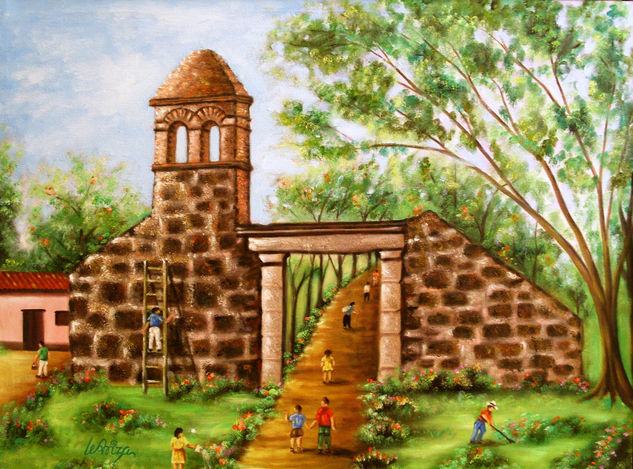 RUINAS DE SANTA LUCIA Oil Canvas Landscaping