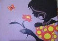 comic mujer floral