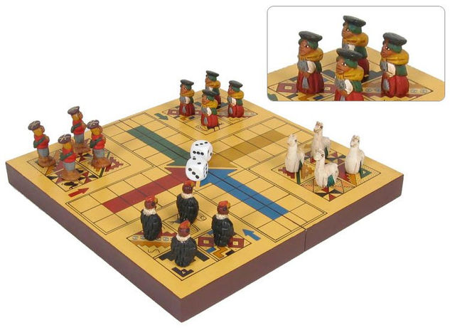 JUEGO de Ludo Andino Madera Figurativa