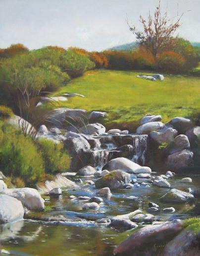 Cascada Oil Canvas Landscaping