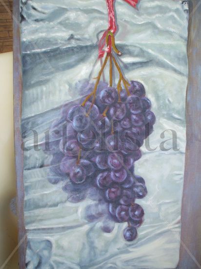 uvas en aluminio Oil Canvas Still Life Paintings