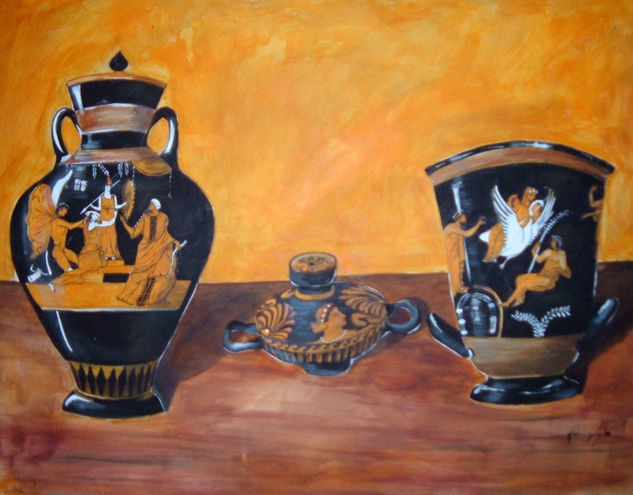 ánforas Acrylic Panel Still Life Paintings