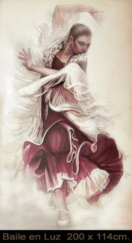 Baile en Luz Oil Canvas Figure Painting