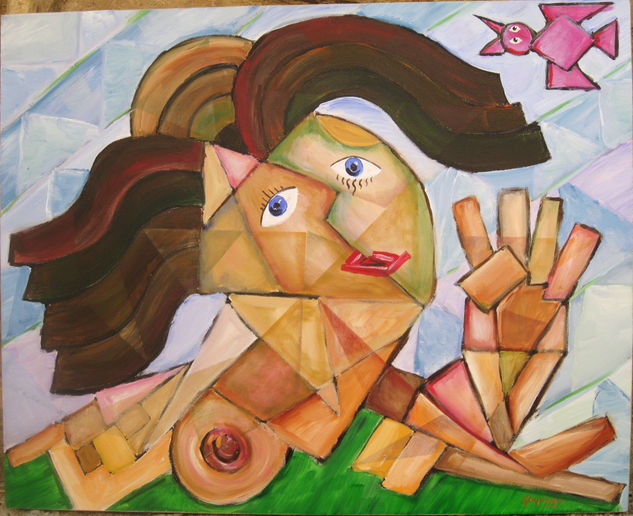 Soñadora Acrylic Canvas Figure Painting