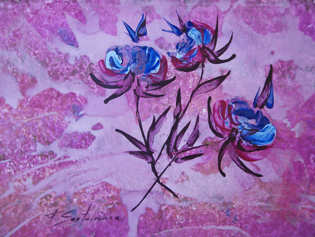 335521 Acrylic Paper Floral Painting