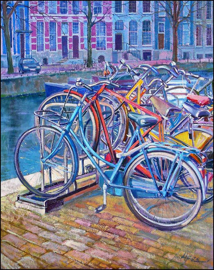 BICICLETAS Oil Canvas Landscaping