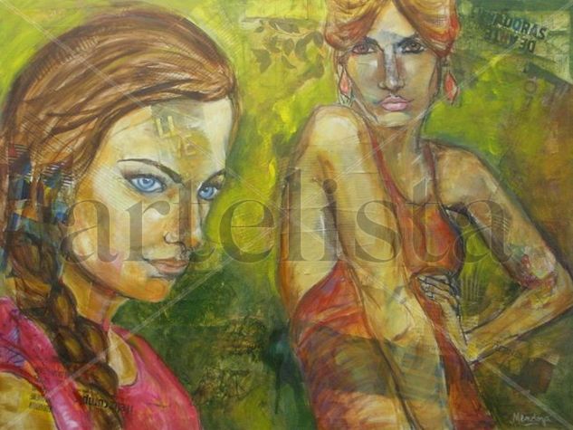 Miradas Oil Canvas Figure Painting