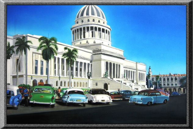 Capitolio de la Habana Óleo Lienzo Paisaje