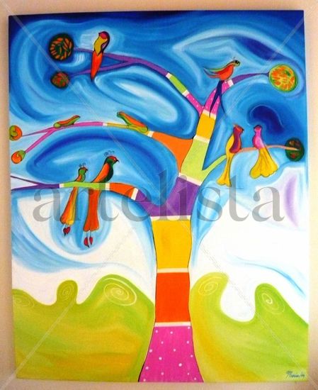 La cita en azul Oil Canvas Landscaping