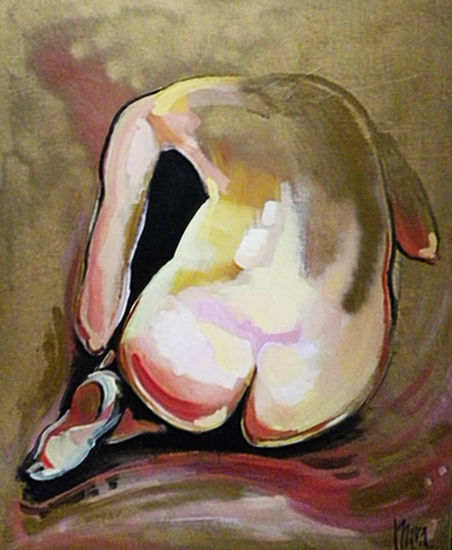 S/T Acrylic Panel Nude Paintings