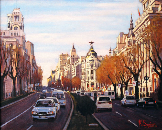 MADRID.- CALLE ALCALA Oil Canvas Landscaping