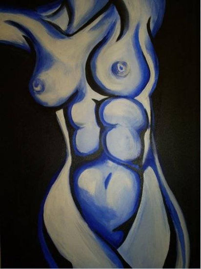 Pasión noctura Acrylic Canvas Nude Paintings