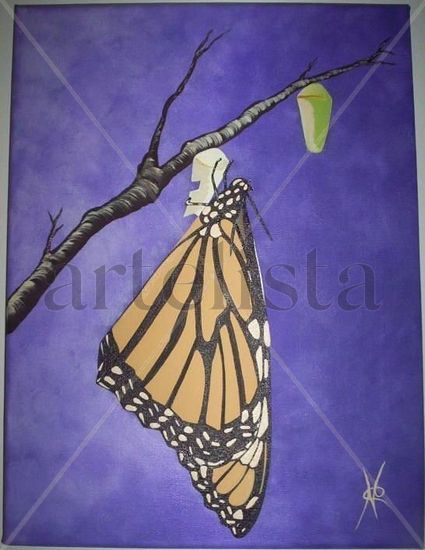 nacimiento de la mariposa Oil Canvas Landscaping