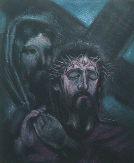 "VIUDAS DE DIOS 11" Oil Canvas Figure Painting